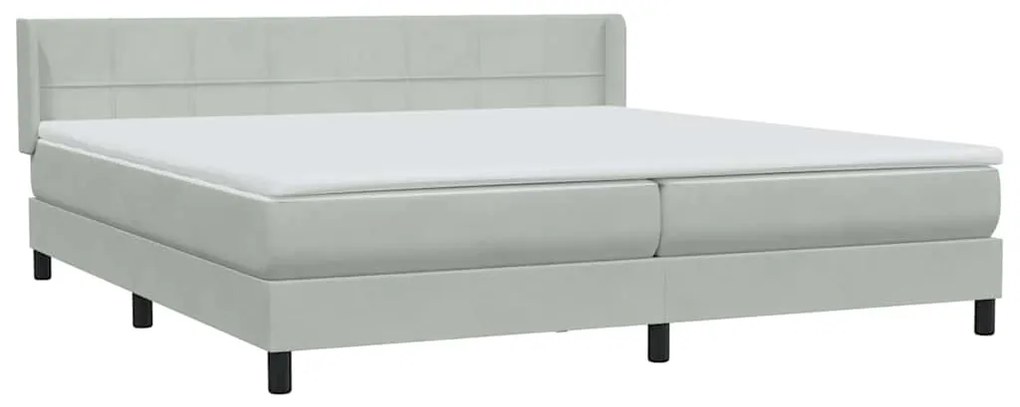 BOX SPRING ΚΡΕΒΑΤΙ ΜΕ ΣΤΡΩΜΑ ΑΝΟΙΧΤΟ ΓΚΡΙ 200X220 ΕΚ. ΒΕΛΟΥΔΙΝΟ 3318171