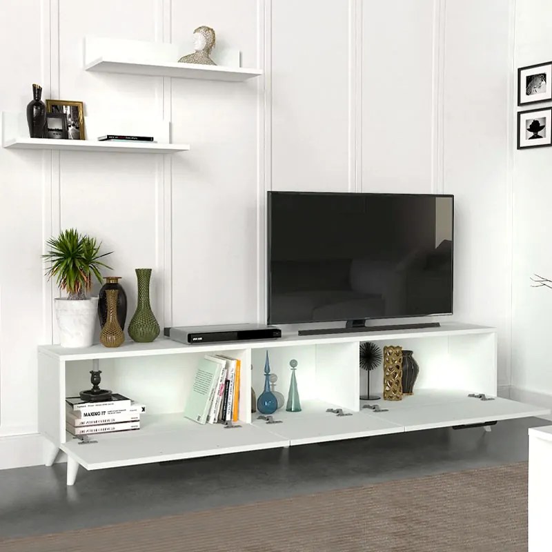 ΕΠΙΠΛΟ ΤΗΛΕΟΡΑΣΗΣ MARETA MEGAPAP ΧΡΩΜΑ ΛΕΥΚΟ 180X31,3X42ΕΚ.