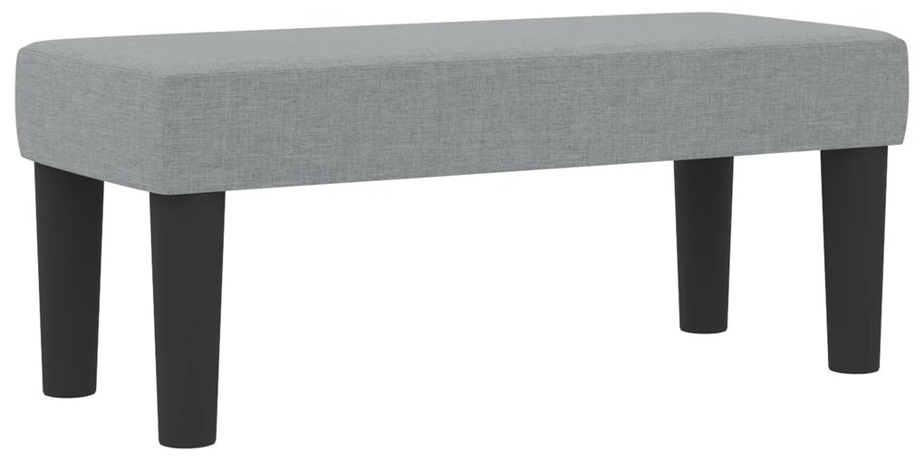 vidaXL Κρεβάτι με Στρώμα & Πάγκο Ανοιχτό Γκρι 80x200 εκ Υφάσματος