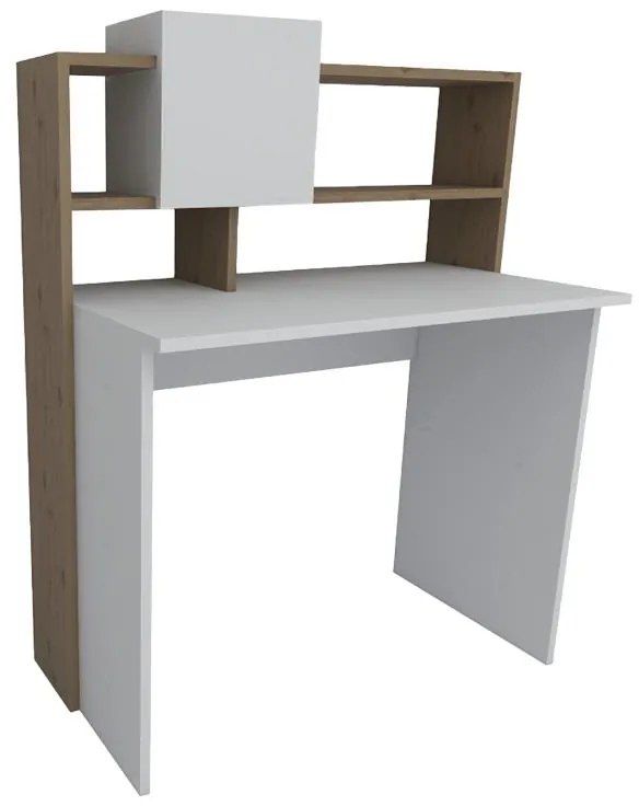 Γραφείο εργασίας Koogi σε oak-λευκή απόχρωση 94x60x118εκ 94x60x118 εκ.