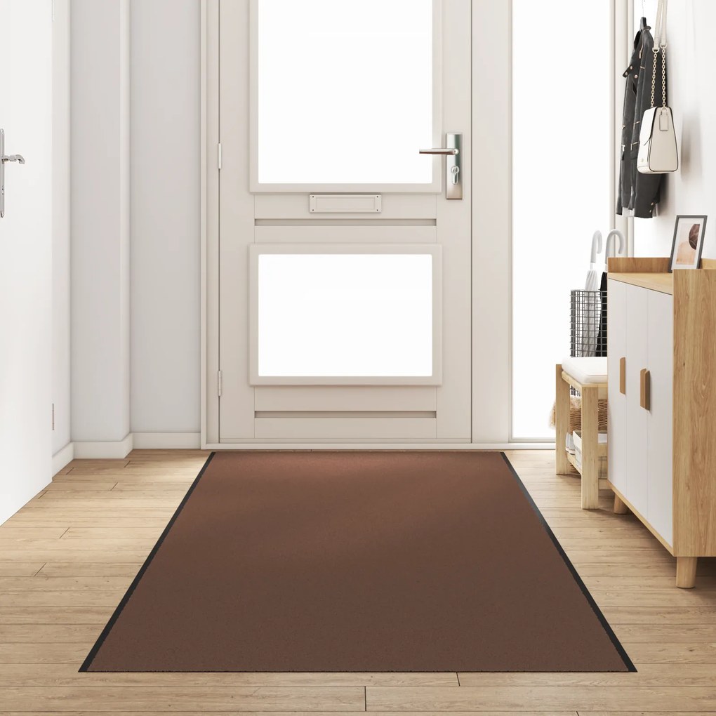 vidaXL Πατάκι Πόρτας Ορθογώνιο Καφέ 120x350 εκ.