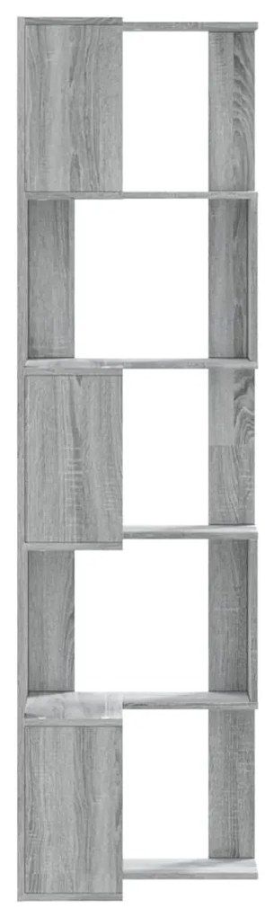 vidaXL Βιβλιοθήκη Γωνιακή 5 Επ. Γκρι Sonoma 50x50x179 εκ Επεξ. Ξύλο