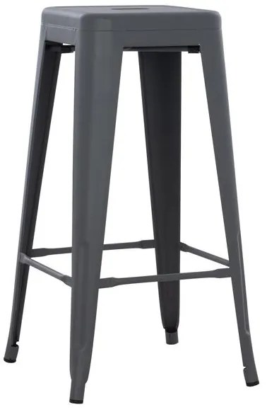 Σκαμπό μπάρ MELITA C8642.10 Μεταλλικό Grey 43x43x78Yεκ. 43x43x78 εκ.