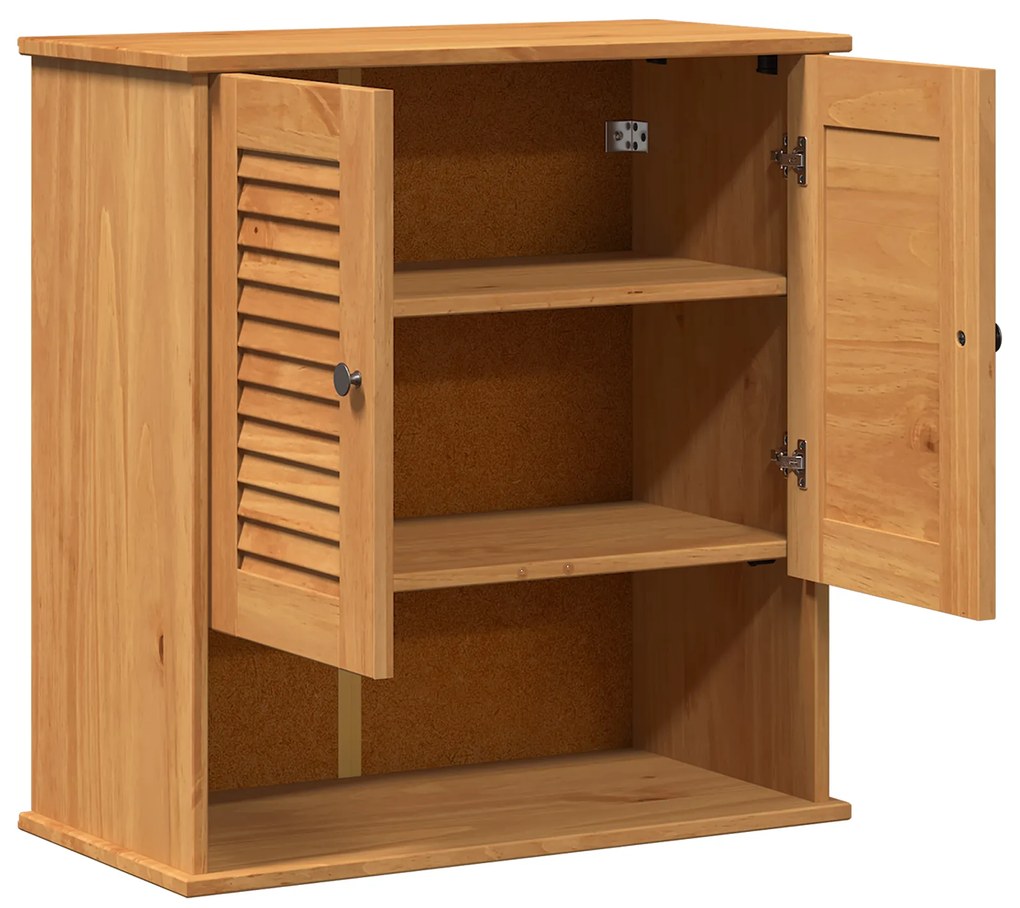vidaXL Κρεμαστό Ντουλάπι Μπάνιου Μέλι καφέ 67.5 x 34 x 71.5 εκ