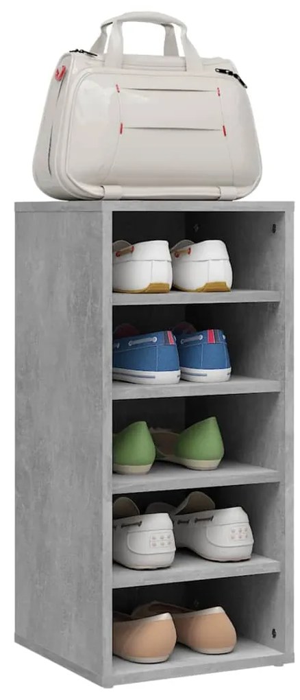 vidaXL Παπουτσοθήκη Γκρι Σκυροδέματος 31,5x35x70 εκ. από Επεξ. Ξύλο