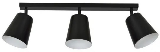 Σποτ Φωτιστικό Οροφής 3xE27 Ατσάλι PRISM Made in Poland Emibig-385/3-Μαύρο-Λευκό 385/3