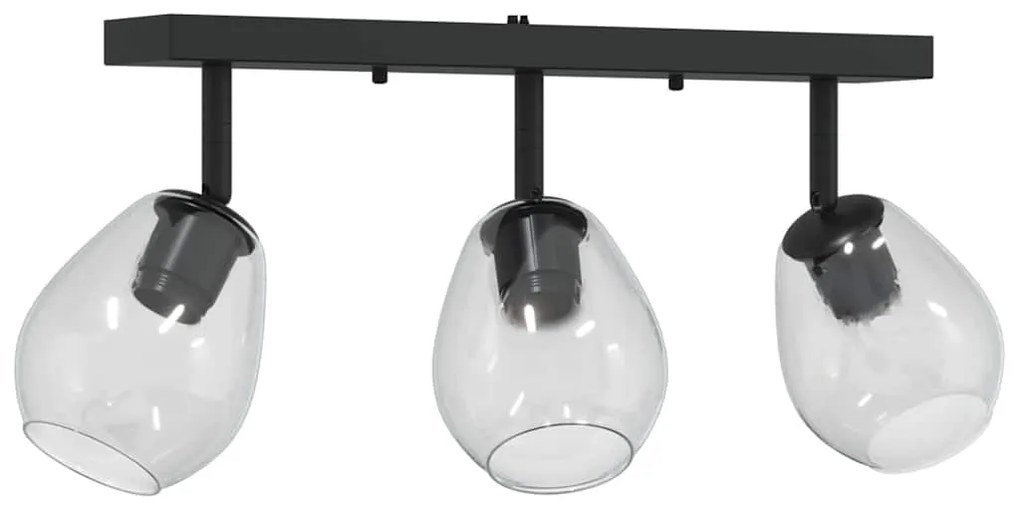 vidaXL Σποτ οροφής Μαύρο 54 x 13 x 26 εκ. Γυαλί και μέταλλο