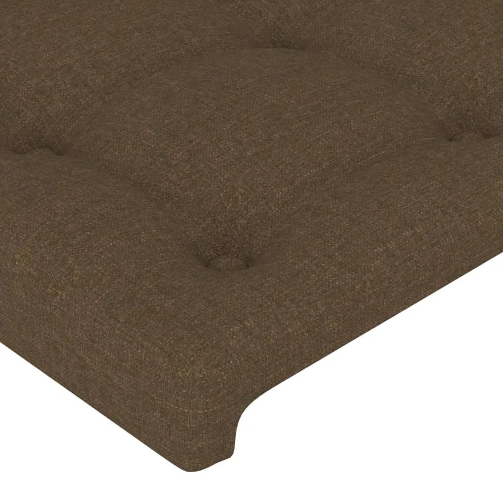 vidaXL Κεφαλάρι με Πτερύγια Σκούρο Καφέ 93x23x78/88 εκ. Υφασμάτινο