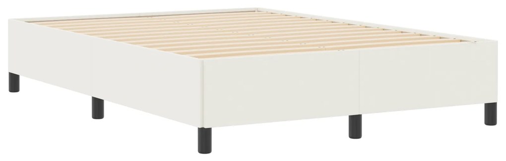 vidaXL Κρεβάτι Κρεμ 140x190 εκ. από Ύφασμα Κόρντουρα
