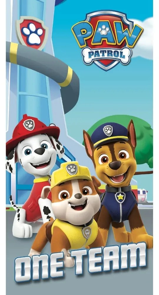 Borea Πετσέτα Θαλάσσης Βαμβακερή Βελούδινη Paw Patrol 320gsm 70 x 140 cm Τυρκουάζ