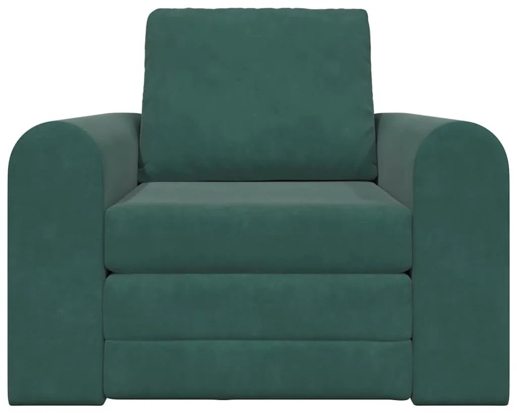 vidaXL Καναπές Κρεβάτι 2 σε 1 Σκούρο Πράσινο 98x71x83 εκ. Βελούδινος
