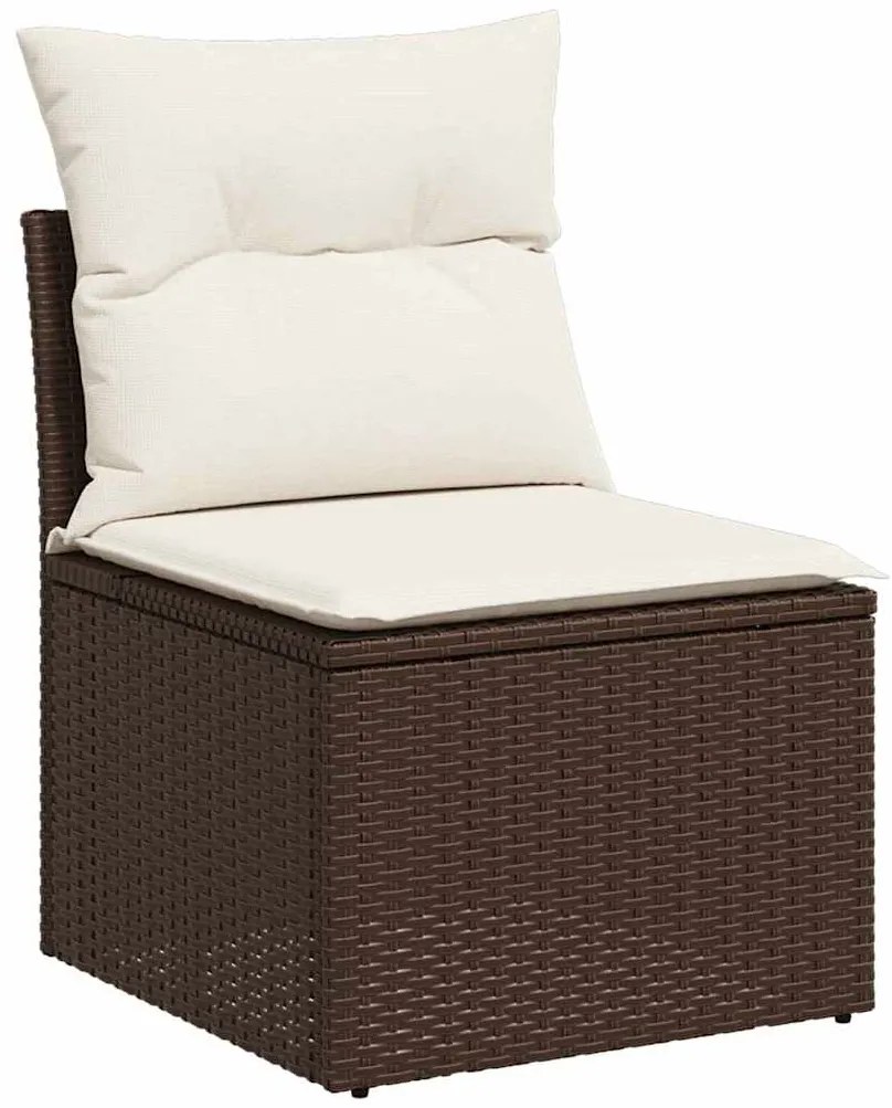 vidaXL Σετ Καναπέ Κήπου 5 pcs Καφέ 100 x 55 x 73 εκ Πολυ ράταν