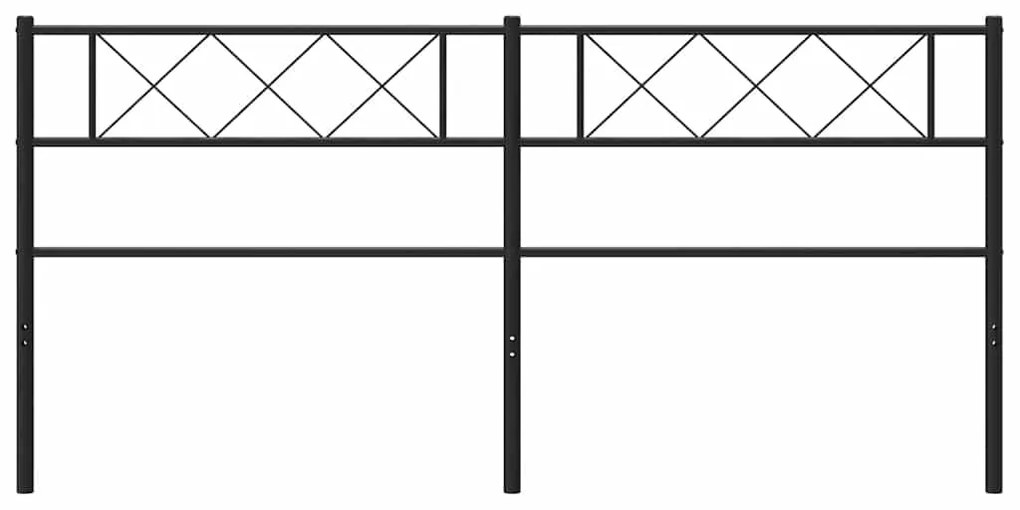 vidaXL Κεφαλάρι Μαύρο 180 εκ. Μεταλλικό