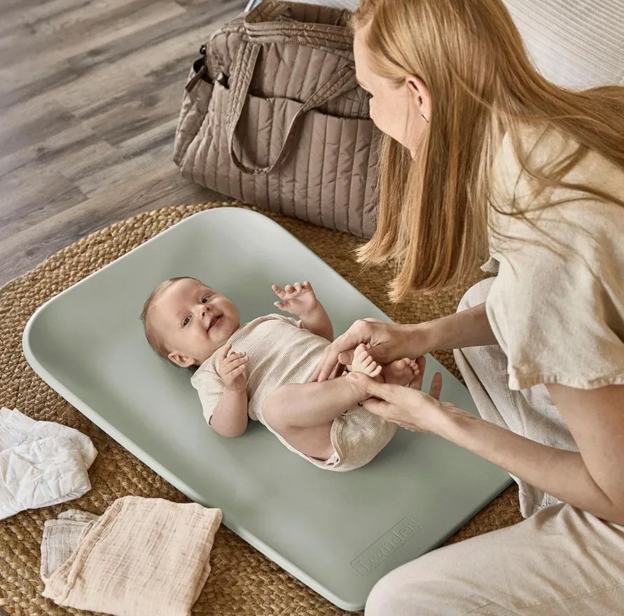 Leander στρωματάκι αλλαγής Matty Mini Sage green