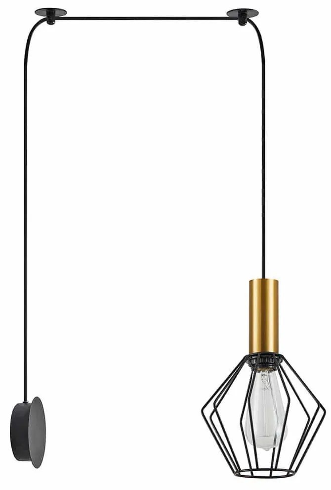 Φωτιστικό Τοίχου Adept Tube 77-8827 40x20x300cm 1xE27 60W Black-Gold Homelighting