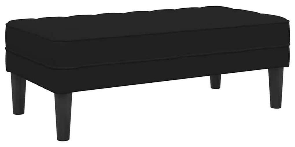 vidaXL παγκάκι με μαξιλάρι Μαύρο 113 x 57 x 39 εκ. Βελούδο