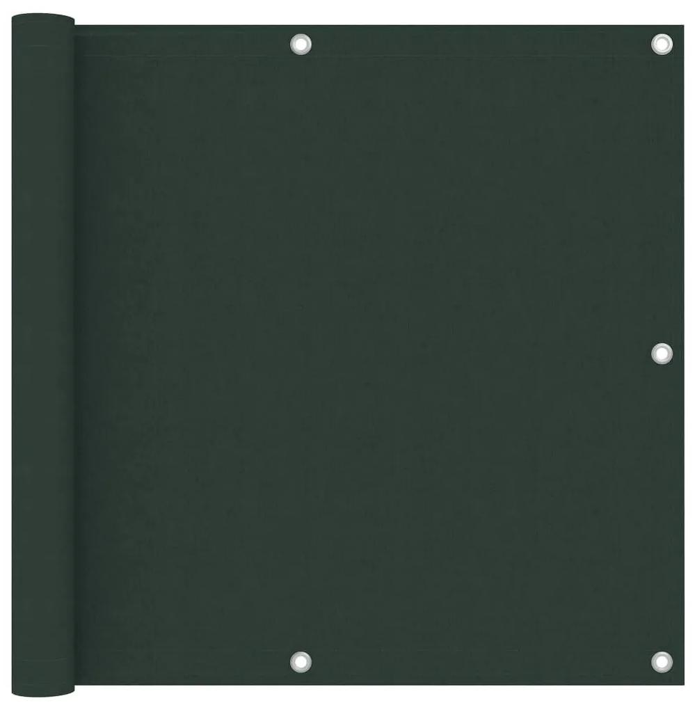 Διαχωριστικό Βεράντας Σκούρο Πράσινο 90x500 εκ. Ύφασμα Oxford - Πράσινο