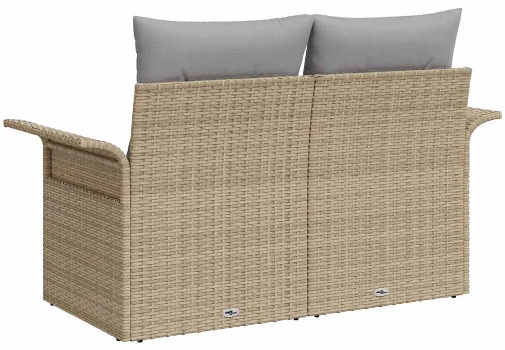 vidaXL Καναπές Κήπου Μπεζ 141 x 62 x 69 εκ. συνθετικό ρατάν