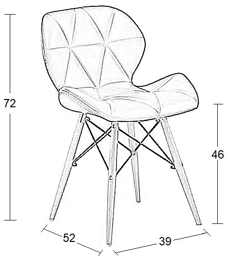 ΚΑΡΕΚΛΑ MARGO CREAM PU/PP 47X53X72εκ. (Σετ 4 ΤΕΜ)