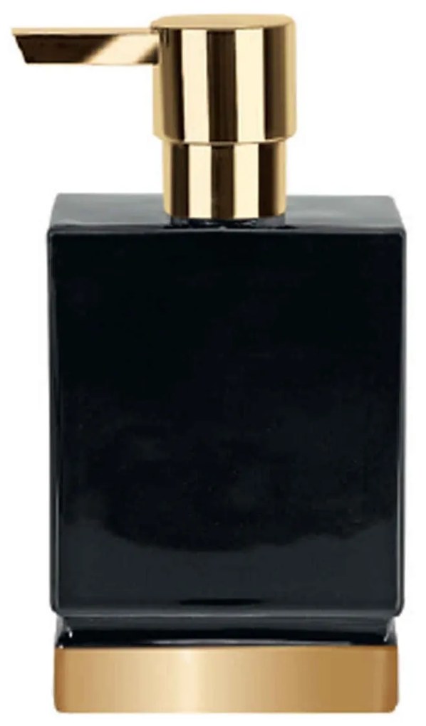 Δοχείο Κρεμοσάπουνου Roma 03195.004 Black-Gold Spirella Porcelain