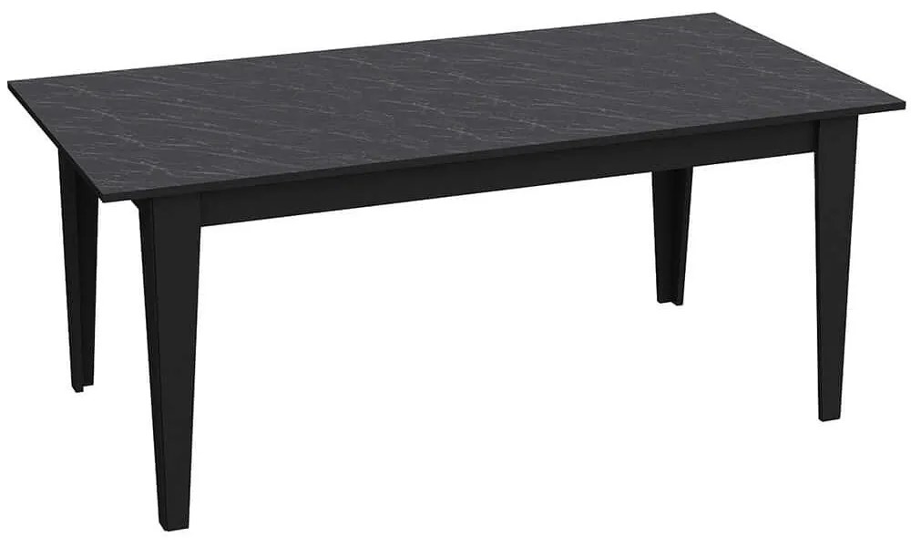 Τραπέζι Polka 875ZNA2907 180x90x76,8cm Marble Effect Black Μοριοσανίδα, Μελαμίνη