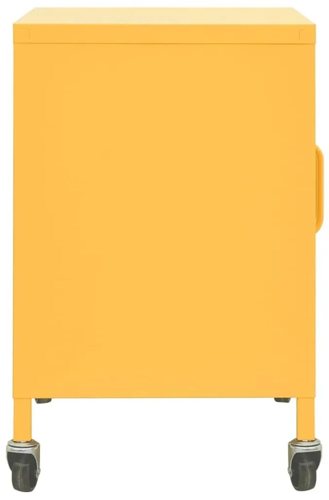 Ντουλάπι Αποθήκευσης Μουσταρδί 60 x 35 x 56 εκ. από Ατσάλι - Κίτρινο