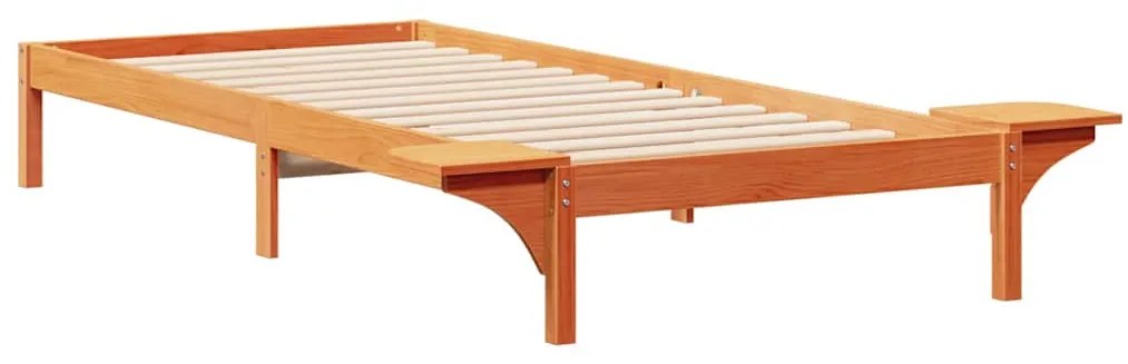 vidaXL Κρεβατοκάμαρα με Πλαϊνά Τραπέζια Κερωτό καφέ 100 x 210 cm