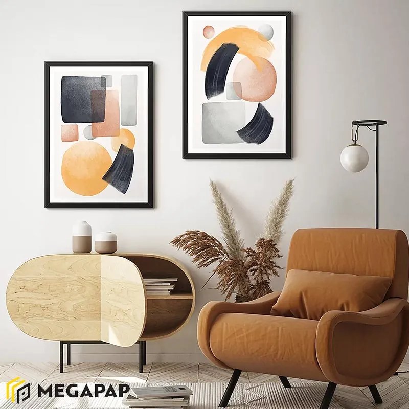 ΠΙΝΑΚΑΣ "SHAPES" MEGAPAP 2 ΤΜΧ. ΣΕ ΠΛΑΙΣΙΟ 35X45X2ΕΚ.