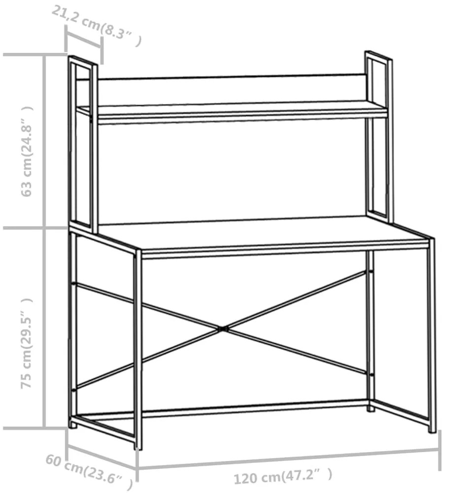 ΓΡΑΦΕΙΟ ΥΠΟΛΟΓΙΣΤΗ ΜΑΥΡΟ 120 X 60 X 138 ΕΚ. 20253