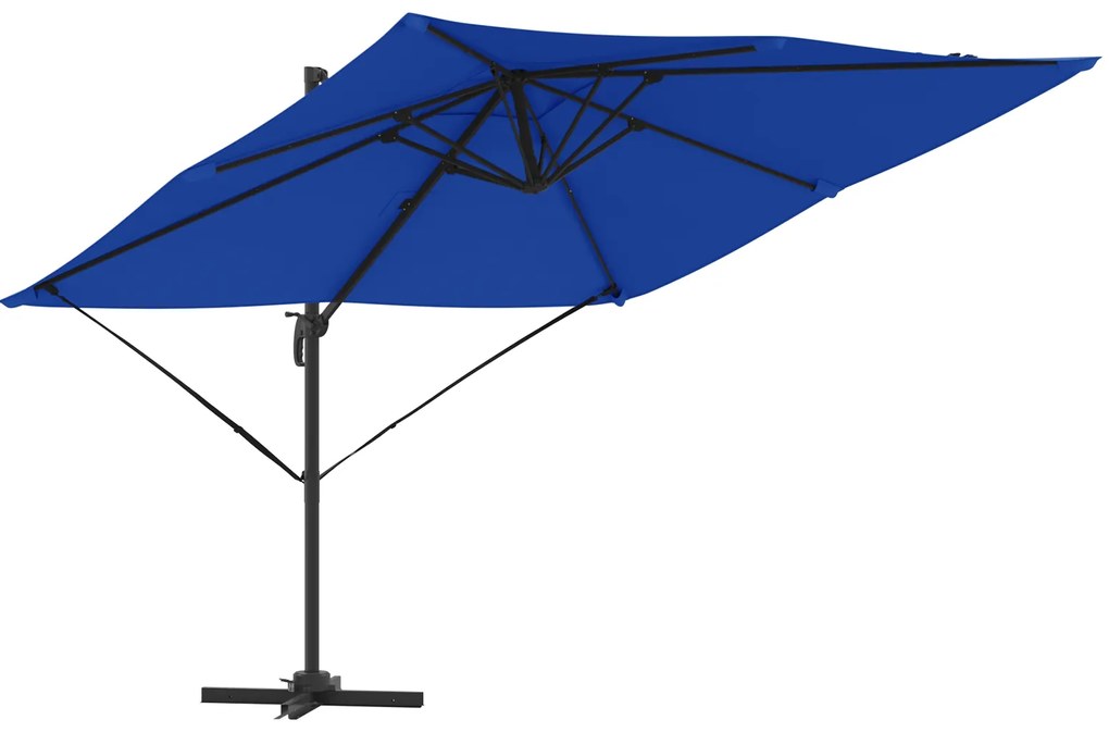 vidaXL Κινητός Ρομά Ομπρέλα Αζούρ Μπλε 286x285x265 εκ. Αλουμίνιο