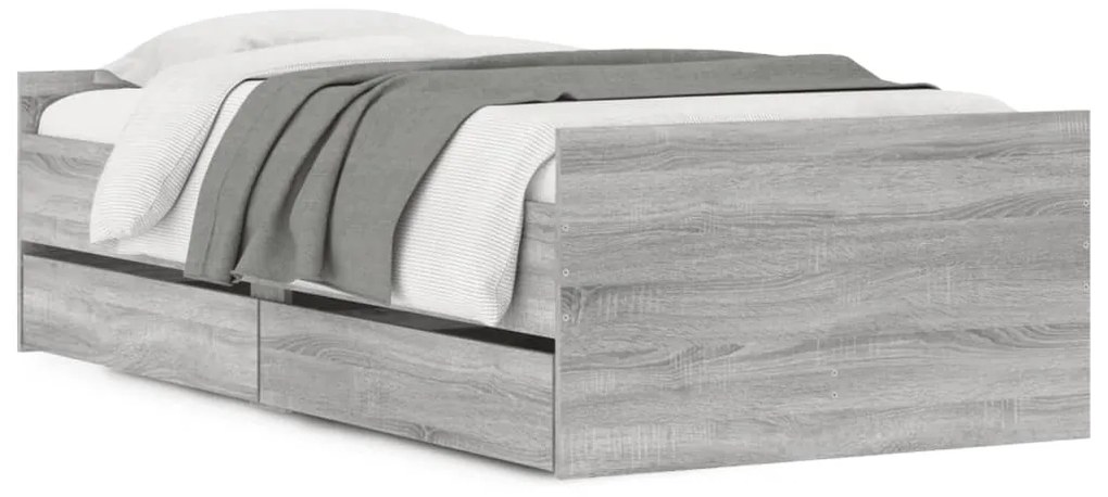 vidaXL Πλαίσιο Κρεβατιού με Συρτάρια Sonoma δρυς 90x200 εκ.