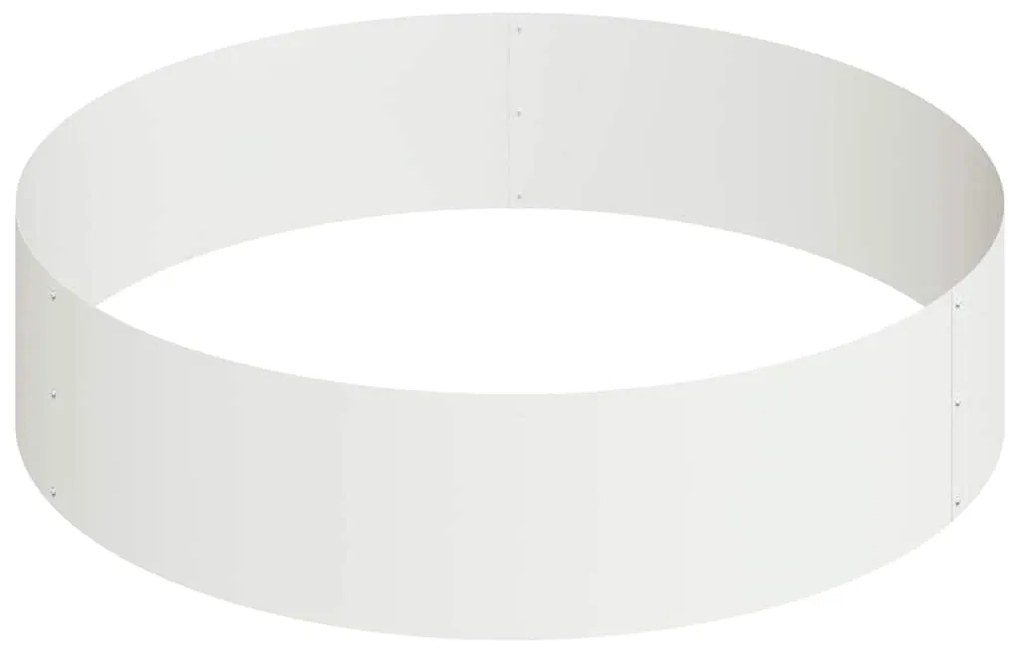 vidaXL Γλάστρα Κήπου Λευκό 90 x 90 x 20 εκ Ψυχρής έλασης χάλυβας