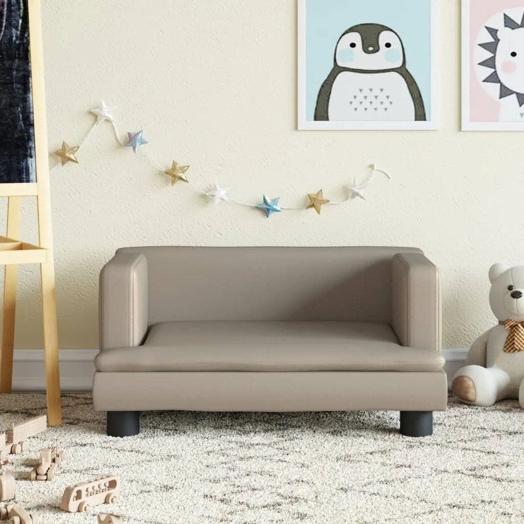 vidaXL Καναπές Παιδικός Καπουτσίνο 60 x 40 x 30 εκ. από Συνθ. Δέρμα