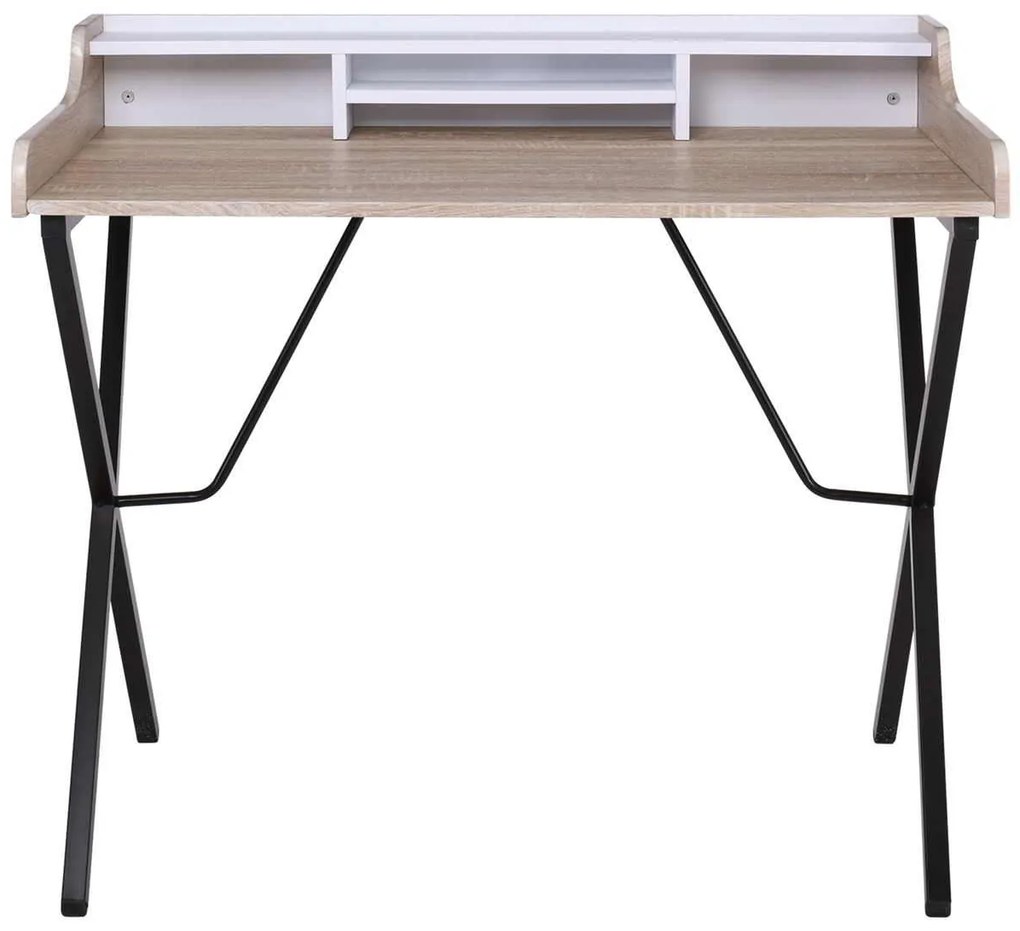 ΓΡΑΦΕΙΟ 100x60cm Η/Υ Μεταλ.Μαύρο/απ.Σημύδας