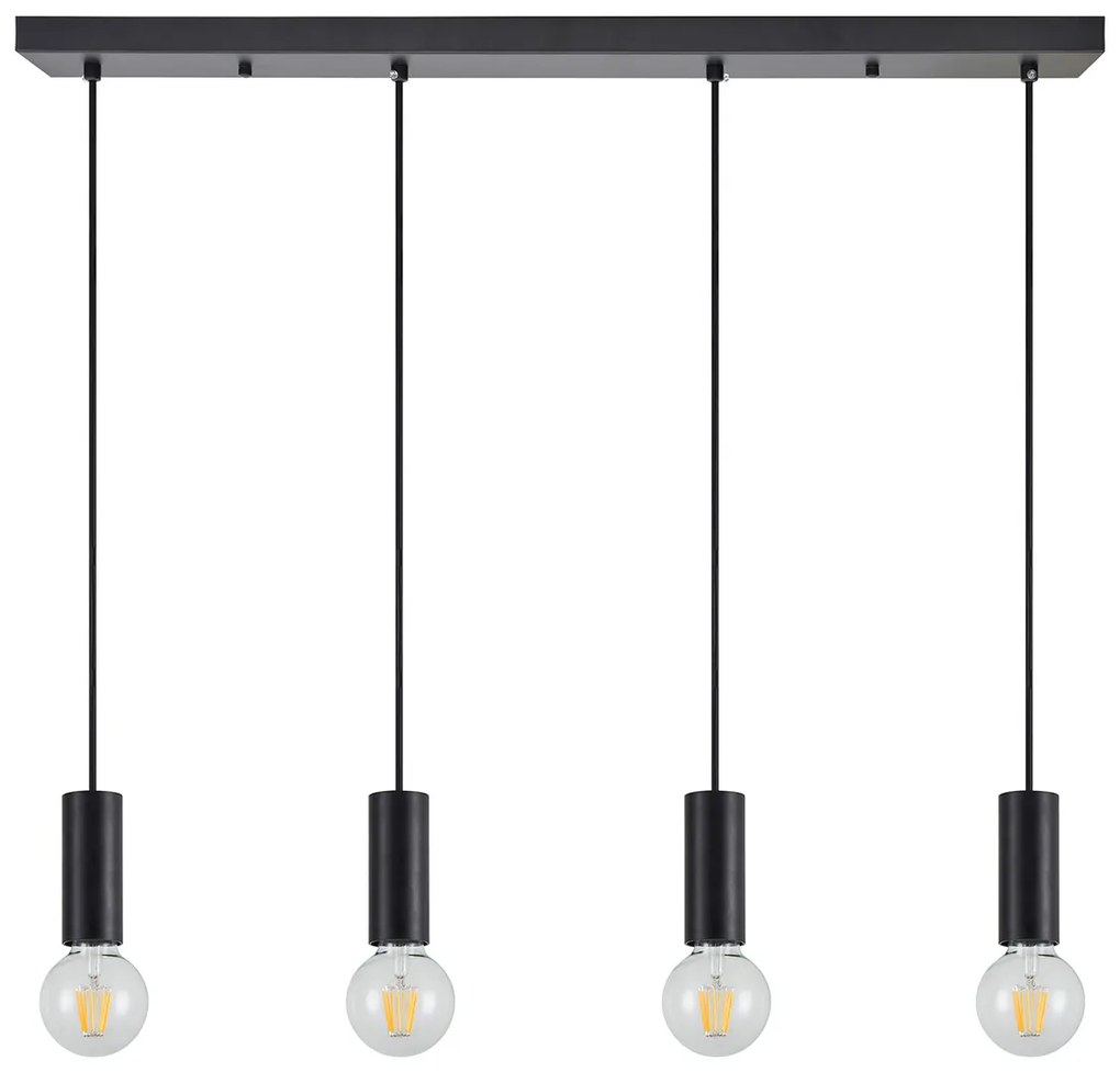 Φωτιστικό Οροφής Πολύφωτο Homelighting Adept Tube 77-8482 Black