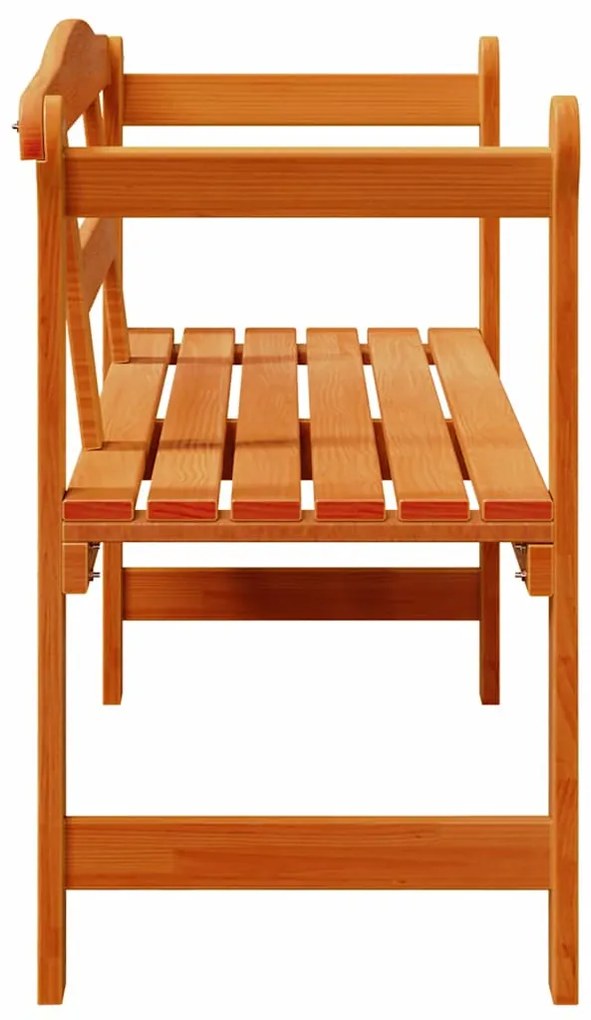vidaXL Εξωτερικός πάγκος Καφέ 119 x 76 x 44εκ. Μασίφ ξύλο πεύκου