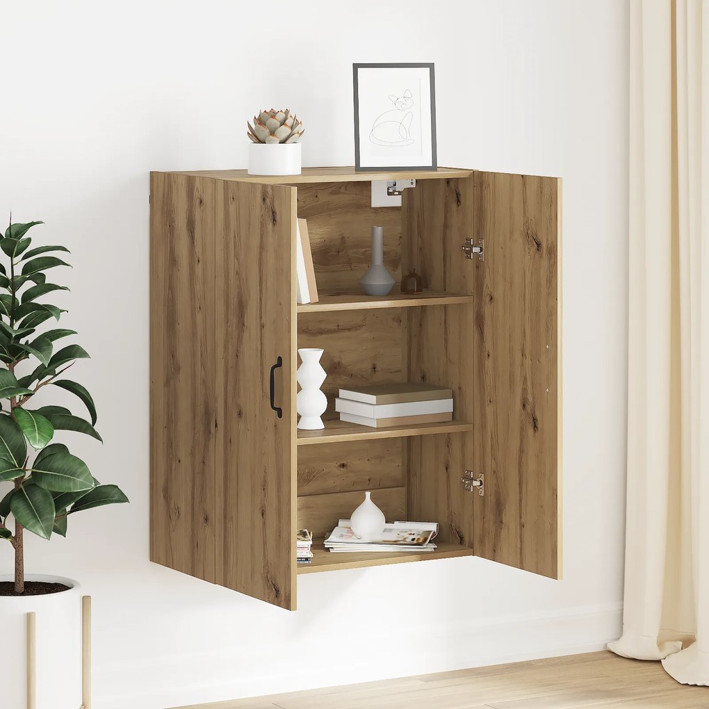 vidaXL Κρεμαστό ντουλάπι Επιτοίχιο artisan δρυς 69.5 x 34 x 90 εκ.