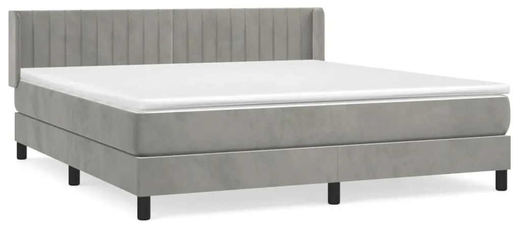 ΚΡΕΒΑΤΙ BOXSPRING ΜΕ ΣΤΡΩΜΑ ΑΝΟΙΧΤΟ ΓΚΡΙ 160X200 ΕΚ. ΒΕΛΟΥΔΙΝΟ 3131087