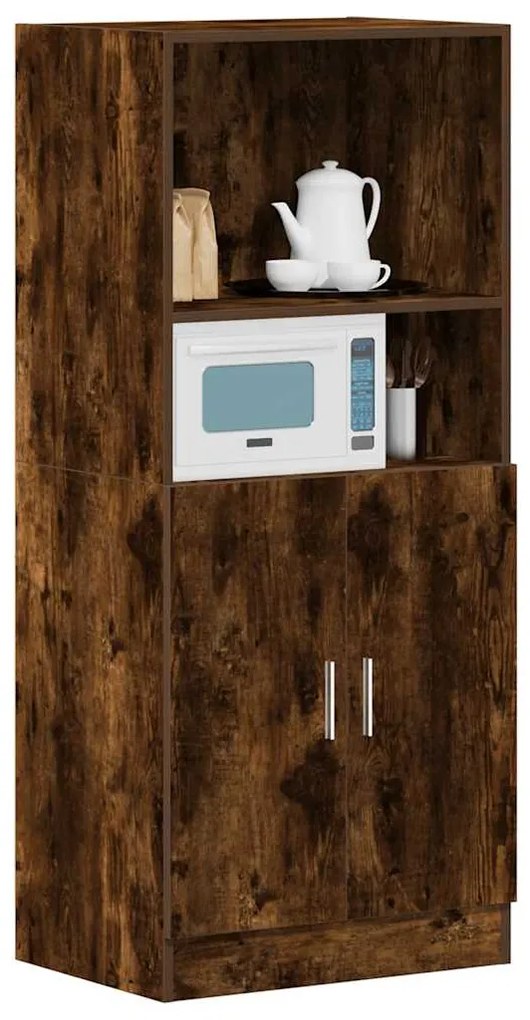 vidaXL Ντουλάπι Κουζίνας Καπνιστή Δρυς 57x41,5x131,5 εκ. Επεξεργ. Ξύλο