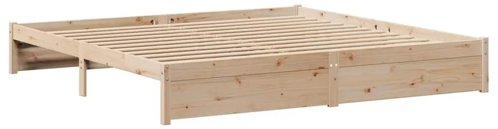 vidaXL Σκελετός Κρεβατιού Χωρίς Στρώμα 200x200 εκ Μασίφ Ξύλο Πεύκου