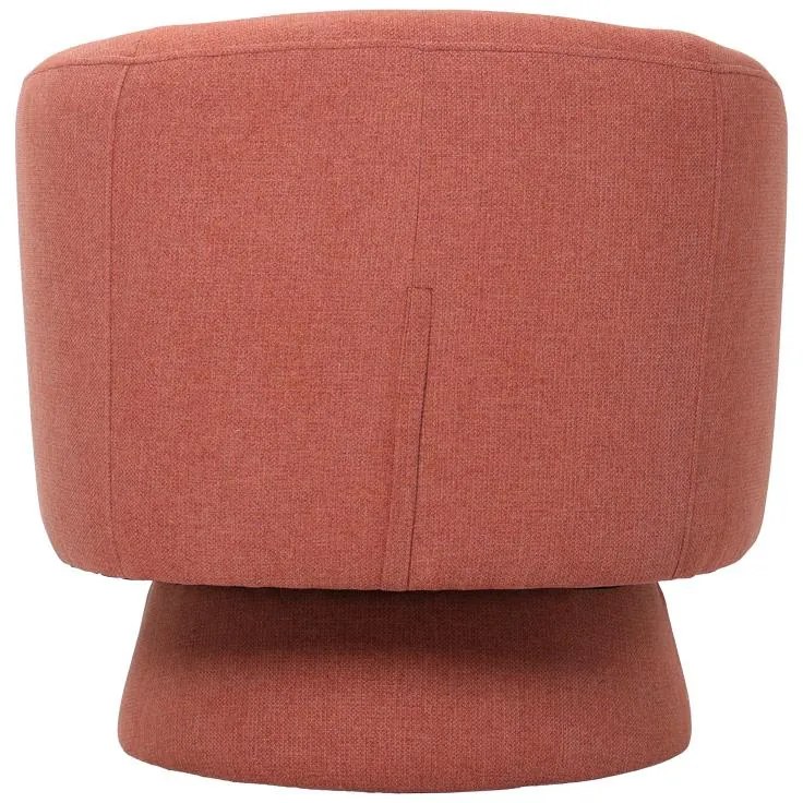 Πολυθρόνα περιστρεφόμενη Kreslo ύφασμα σε κεραμιδί απόχρωση 78x81x77εκ 78x81x77 εκ.