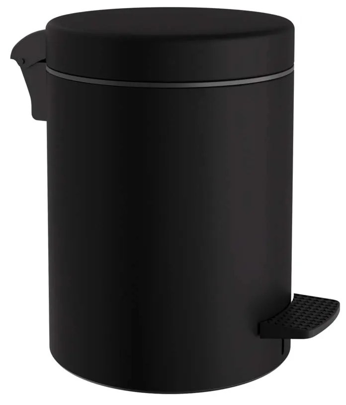 Κάδος Απορριμμάτων Μπάνιου (Φ20x28) Pam &amp; Co 5lt 96 Black Matte