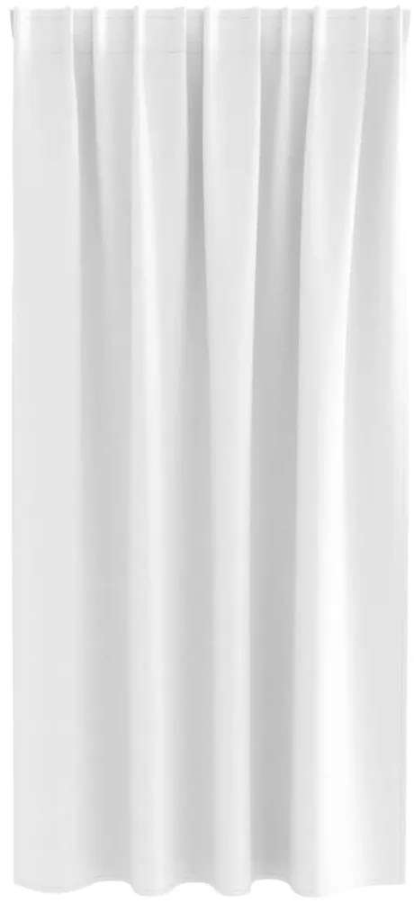 vidaXL Κουρτίνες Μαύρης Ύφανσης με Δαχτυλίδια 2 pcs Λευκό φωτεινό