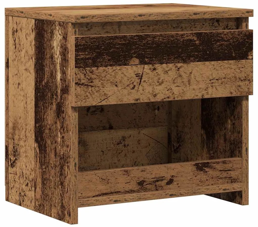vidaXL ντουλάπι κομοδίνου Παλιό ξύλο 40x30x39 cm Κατασκευασμένο ξύλο