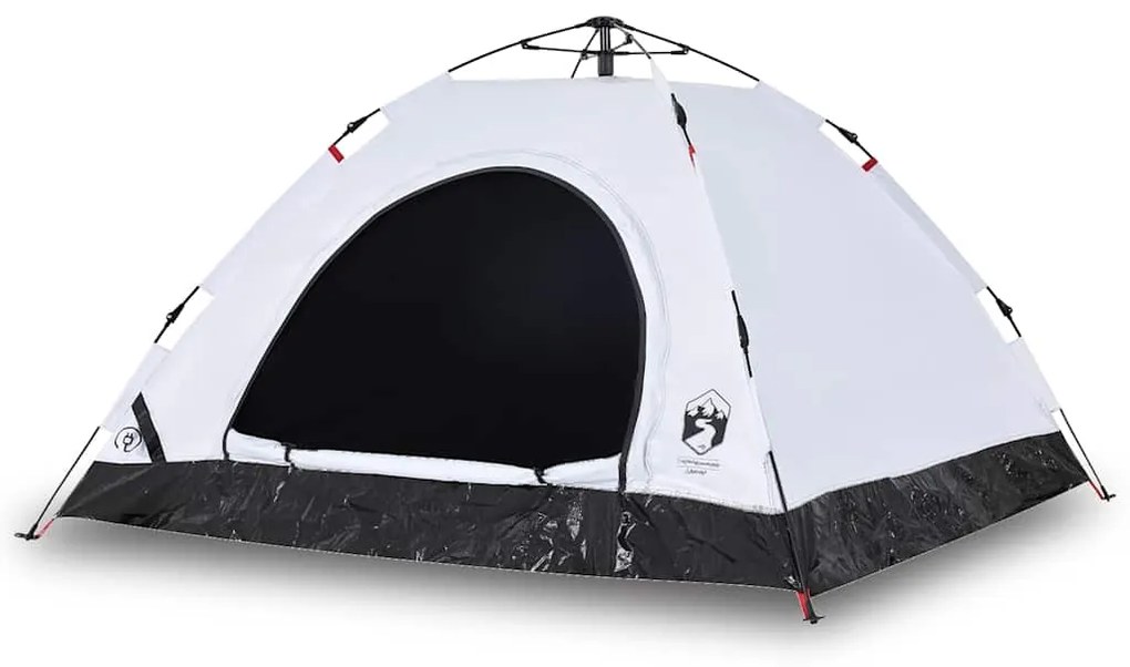 vidaXL Σκηνή Κάμπινγκ 5 Ατόμων Λευκή από Ύφασμα Συσκότισης