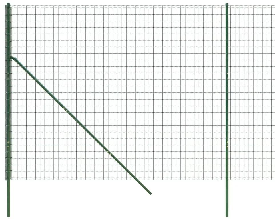 vidaXL Συρματόπλεγμα Περίφραξης Πράσινο 2,2x25 μ. Γαλβανισμένο Ατσάλι