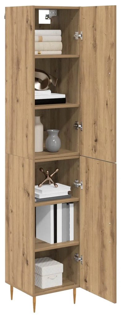 vidaXL Highboard 2 pcs Artisan Oak Επεξεργασμένο ξύλο