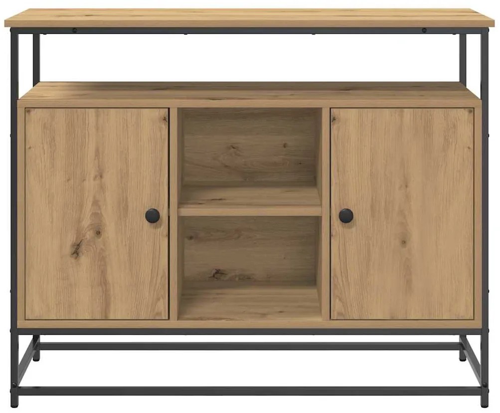 vidaXL Πλαϊνό γραφείο artisan δρυς 100 x 35 x 80 εκ.