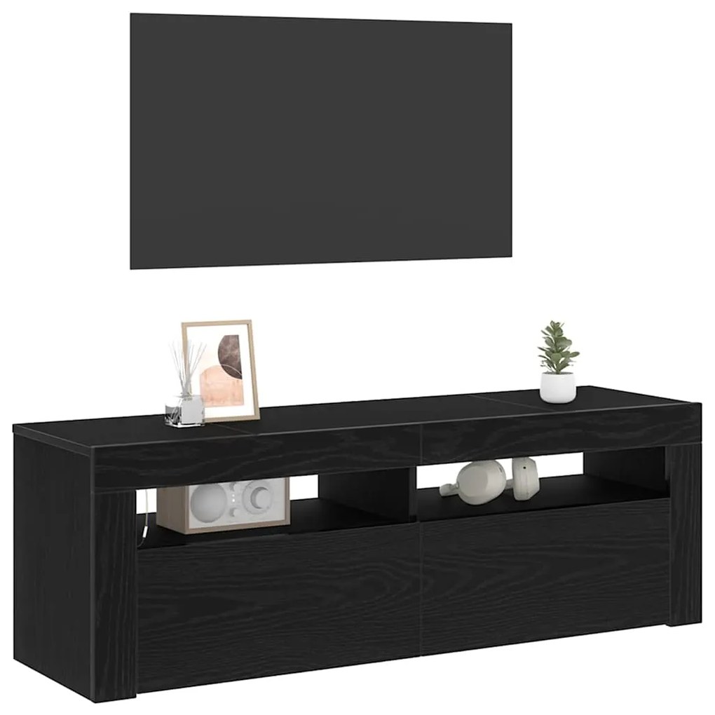 vidaXL Ντουλάπι TV Μαύρο 120 x 35 x 40 εκ. Επεξεργασμένο ξύλο