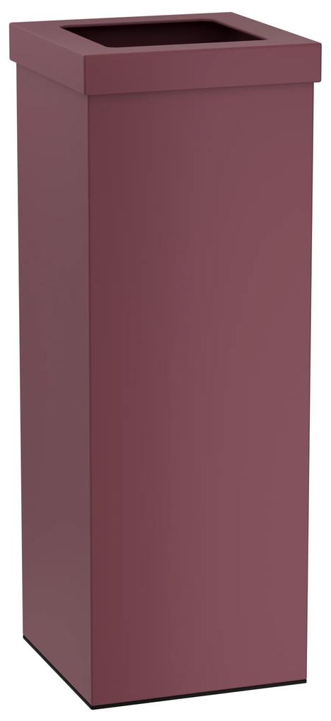 Καλάθι Απορριμμάτων Γραφείου 30lt Ανοξείδωτο Matt Bordeaux Pam &amp; Co 20x20x60εκ. 202060-153